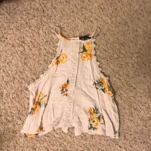 Yellow rose crop top
